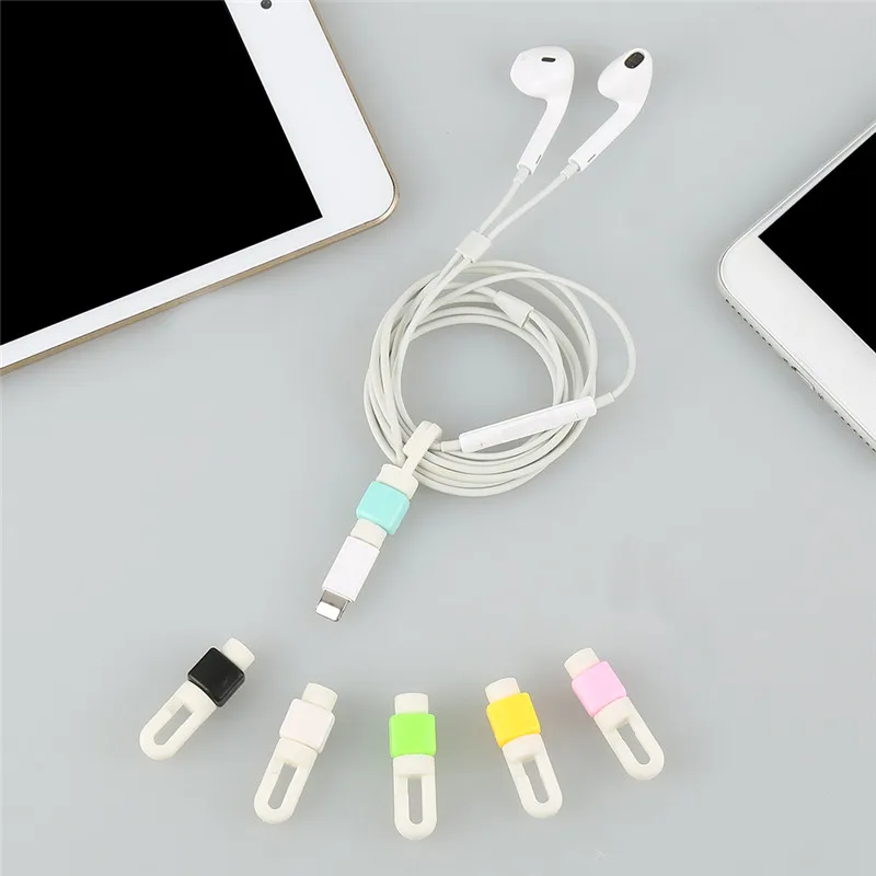 

Phone Accessories 1Pc Cute Cable Winder Earphone Headphone Protector Date Line Protect Cover Cord Protective