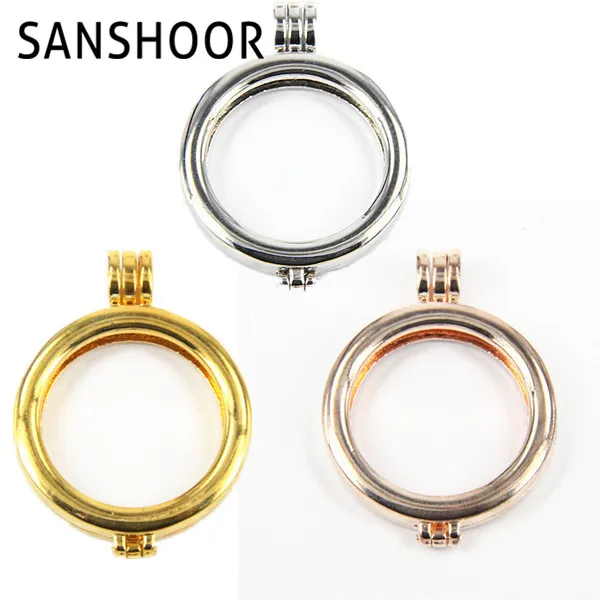 

SANSHOOR Frame Without Crystal Coin Holder Fit For 33MM Coin 10pcs/lot