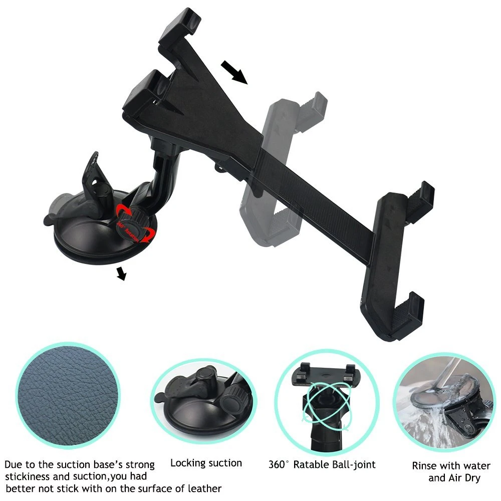 Universal Car Tablet Phone Mount Holder Stand 7-11 Inch For Ipad 2/3/4 For Ipad Mini 2/3/4 For Sams