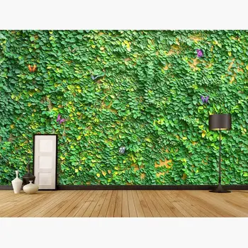 

Nature Wall Papers Sticker Green Leaf Photo Wallpaper Mural Home Bar Decor Papel De Parede 3D Self Adhesive Vinyl/Silk Wallpaper