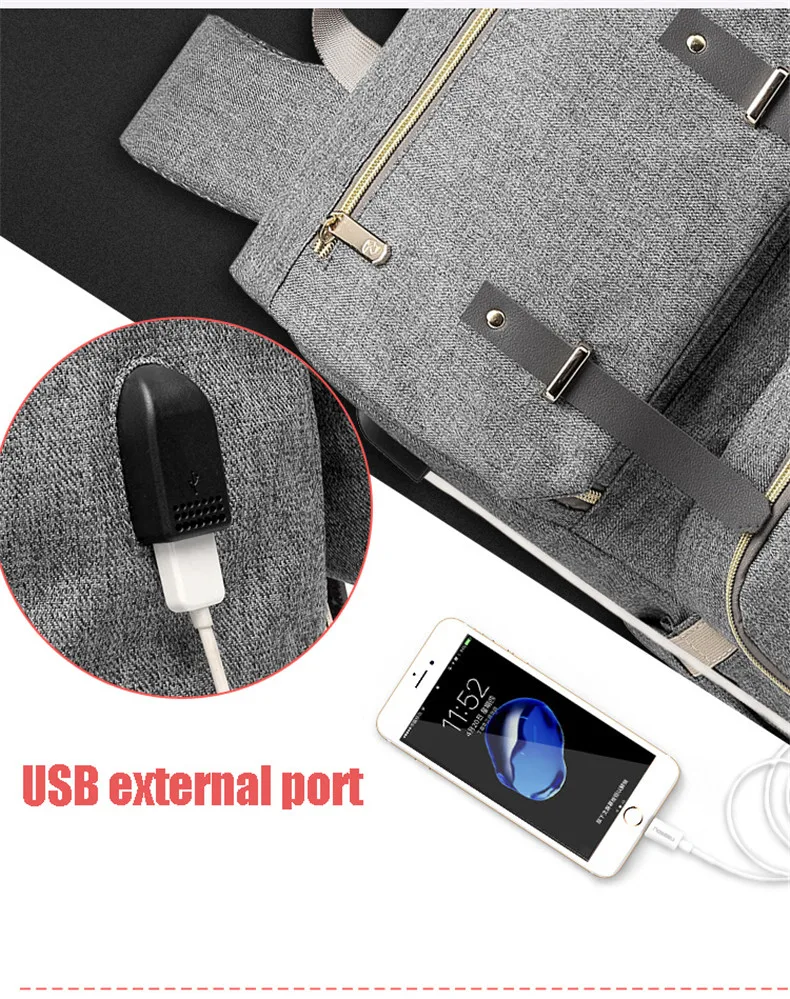 Новый горячий USB пеленки сумка большая емкость детские подгузники сумка Мумия рюкзак папы водостойкий Повседневный перезаряжаемый