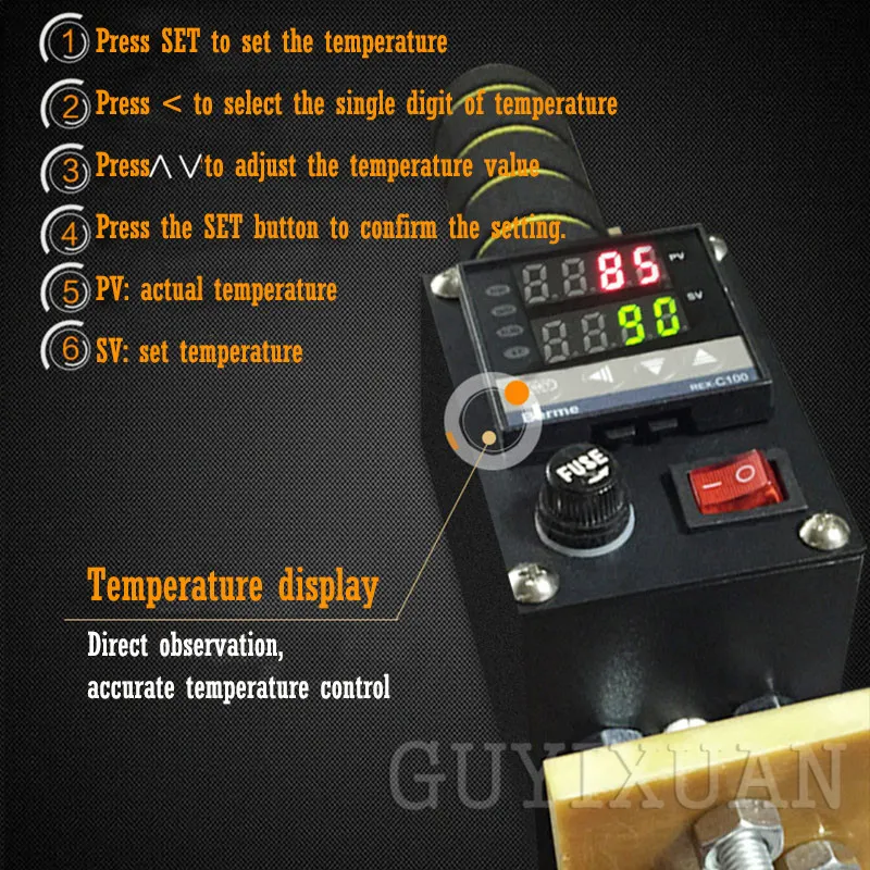 110 V/220 V Портативная Машина для горячего тиснения, маленькая машина для тиснения кожи с регулируемой температурой, Бронзирующая машина