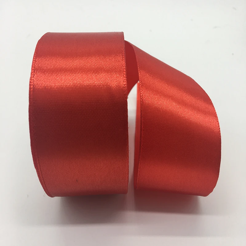 5yds/лот(1-1/2 дюйма 38 мм) шелк атласная лента из полиэстера для Свадебная вечеринка рождественские ленты Палочки Цвет - Цвет: Red