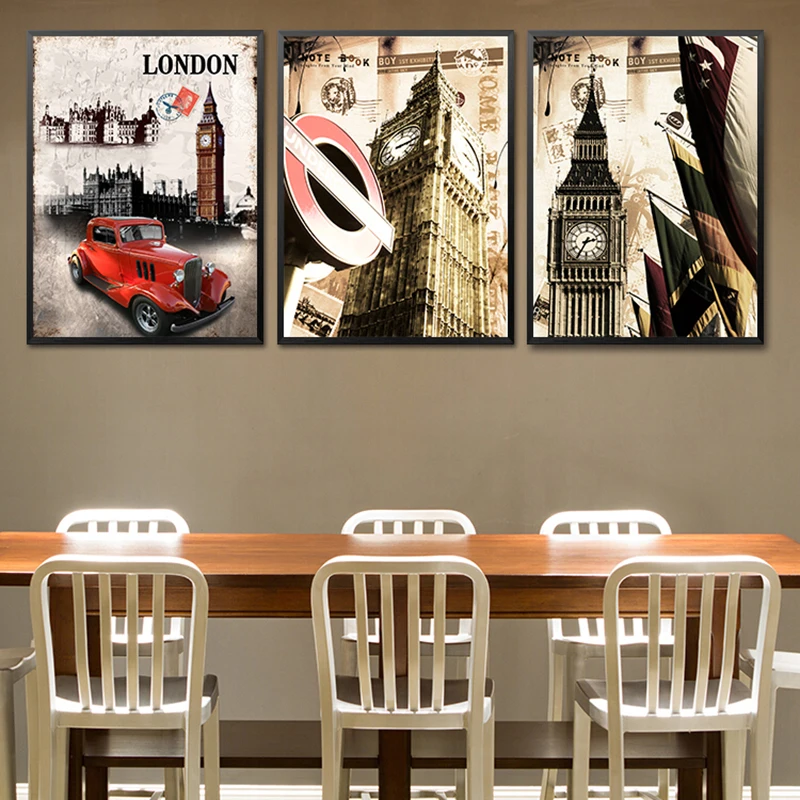 Landmark Building Wall Pitures Wall Art Prints European Study Room