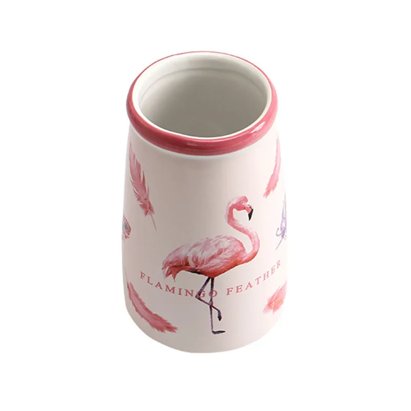 4pcs Bathroom ceramic set flamingo high-end Bathrooms toiletries toothbrush holder soap box Bathrooms accessories wedding gifts 4pcs Bathroom ceramic set flamingo high-end Bathrooms toiletries toothbrush holder soap box Bathrooms accessories wedding gifts