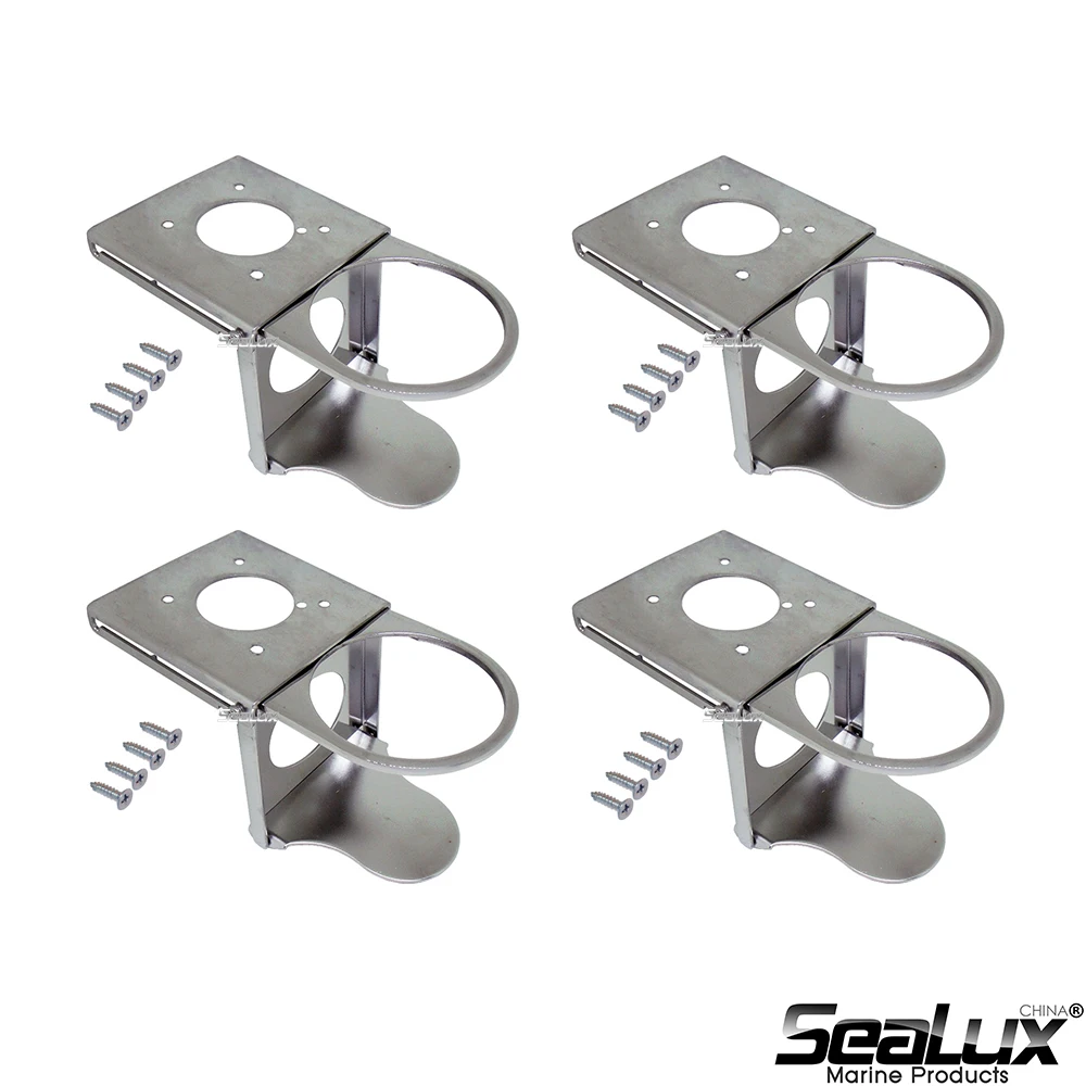 

Sealux Patent Hidden Foldable Drink holder Office Cup holder Desk Gadgets Marine Multiple usage Car RV Boat Fishing 4 per set