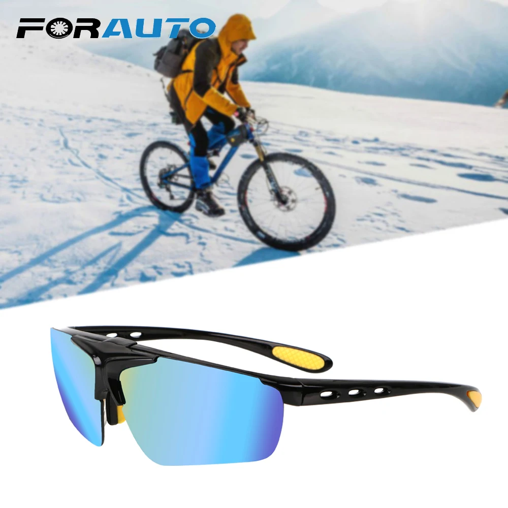 

FORAUTO Night Vision Drivers Goggles UV Protection Flip Cover Motocross Bike Sunglasses Anti Glare Car Night-Vision Glasses