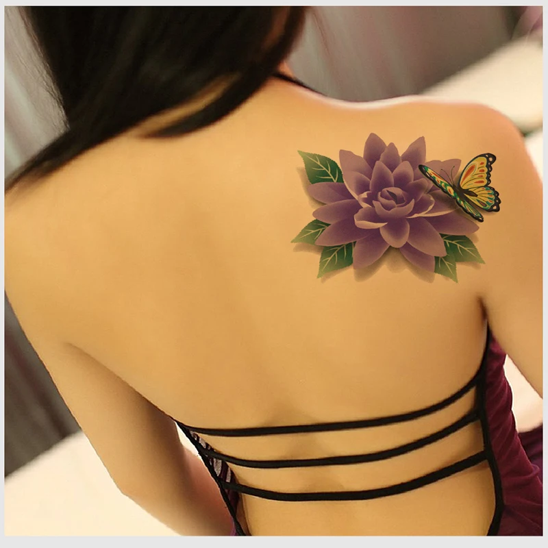 Шт. 5 шт. DIY татуировки наклейки розы 3D водостойкие Поддельные Временные татуировки боди-арт на тело хна Татуировка паста
