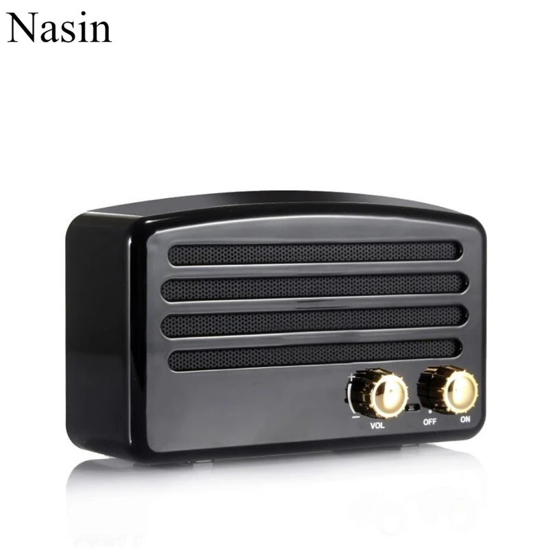 

Nasin T5 Portable Vintage Retro Subwoofer Stereo Mini Wireless Bluetooth Speaker for xiaomi samsung huawei iphone