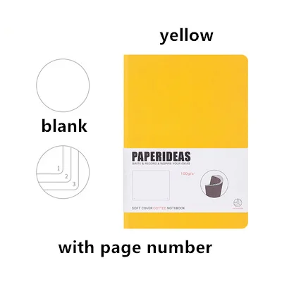 Точечный блокнот Bullet Journal Planner Agenda Binder пустая сетка ежедневный Организатор расписание Короткие линии школьные канцелярские принадлежности для студентов - Цвет: blank yellow