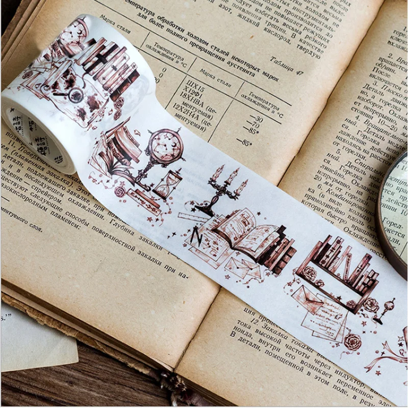 

50 mmX 5m Time device decorative washi tape DIY Diary Scrapbook paper tapes kawaii adhesive tape label sticker stationery