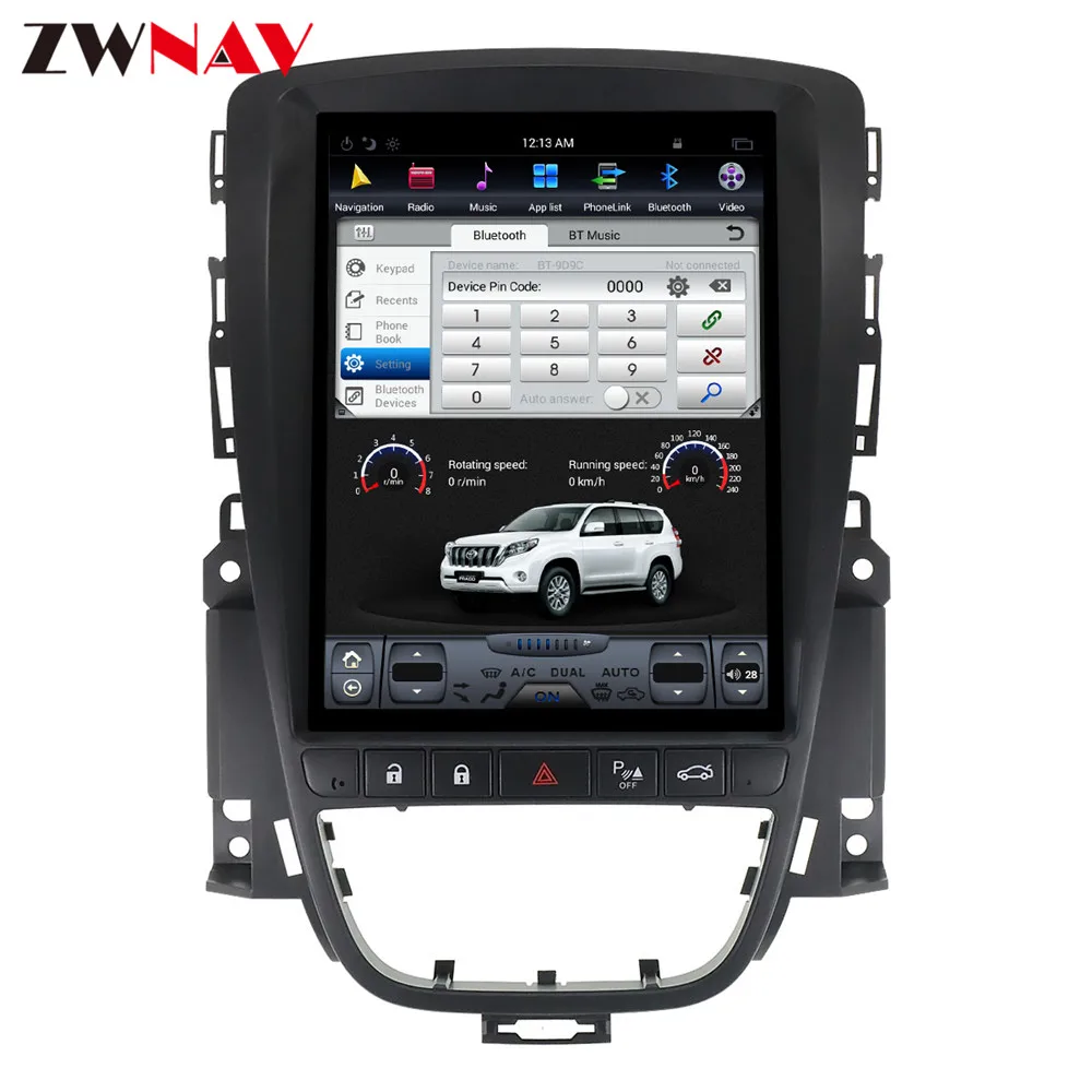 

ZWNVA Tesla IPS Screen Android 7.1 Car No DVD Player Radio GPS Navigation For OPEL Vauxhall Holden Astra J 2010 2011 2012 2013