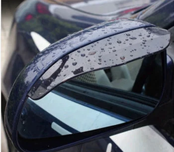 

by DHL 500sets 2pcs/set new Flexible PVC Car Rearview Mirror Rain Shade Rainproof Blades Car Back Mirror Eyebrow Rain Cover