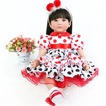

24"60cm princess toddler doll Reborn Babies Silicone vinyl Baby Doll white skin collection lol reborn realistic Birthday Gifts