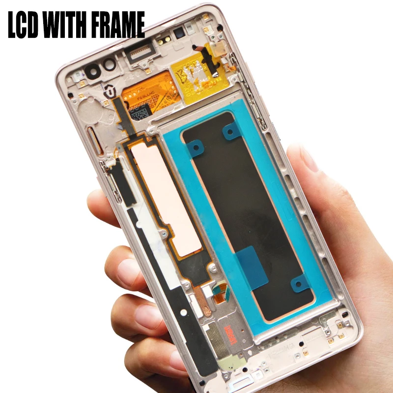 ORIGINAL 5.7'' AMOLED LCD with frame for SAMSUNG GALAXY Note7 Note 7 FE N930 N930F Display Touch Screen Digitizer Assembly