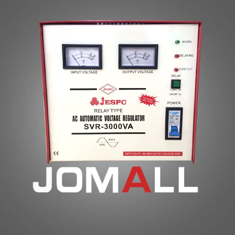 

SVR-3kVA Single-phase high accuracy full automatic ac Relay type voltage stabilizer