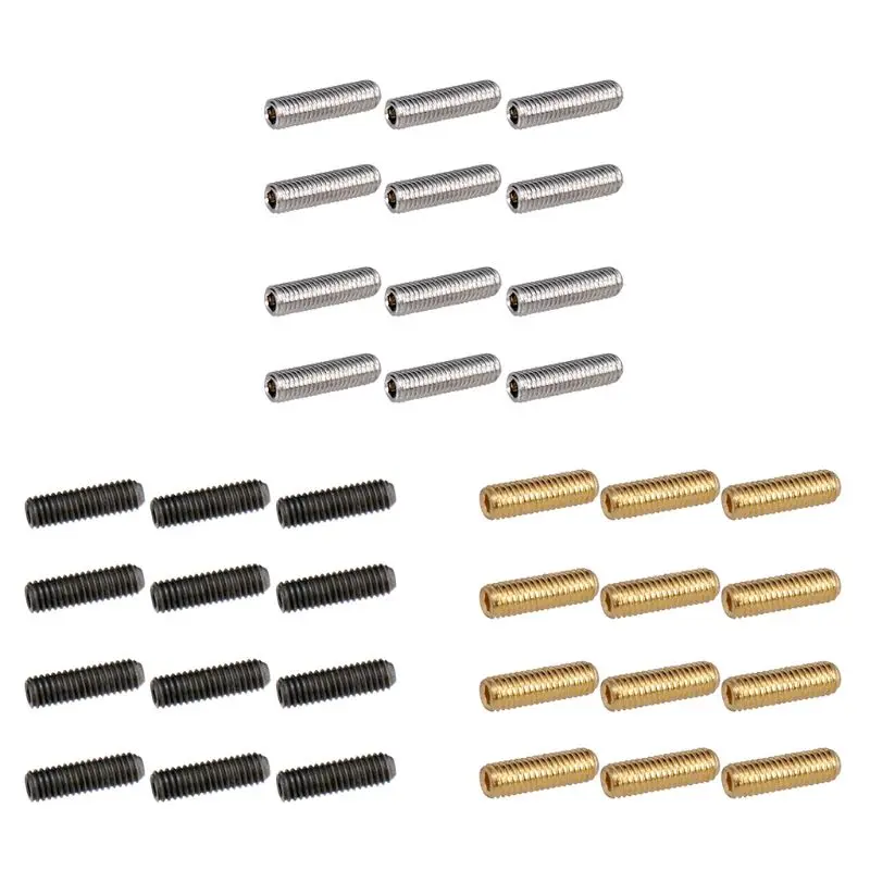 OOTDTY Guitar Hexagon Screw for Bridge Saddle 8x3x3mm
