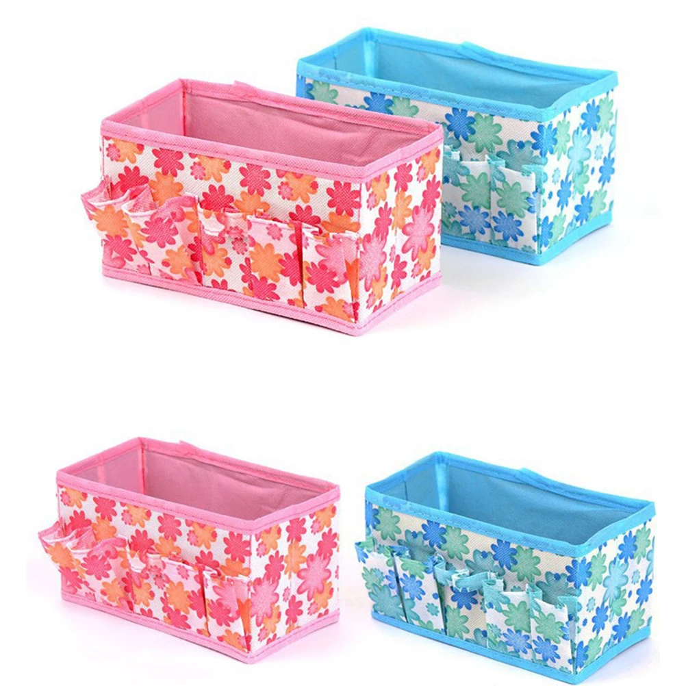 Multifunctional Folding Makeup Desktop Cosmetic Organizer Storage Box Wardrobe Drawer Organizer for