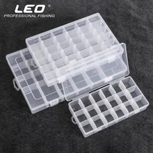 LEO Пластик ящик для рыболовных снастей 18/36/24 отсека приманка крючок приманки ящик-органайзер для хранения рыболовных принадлежностей