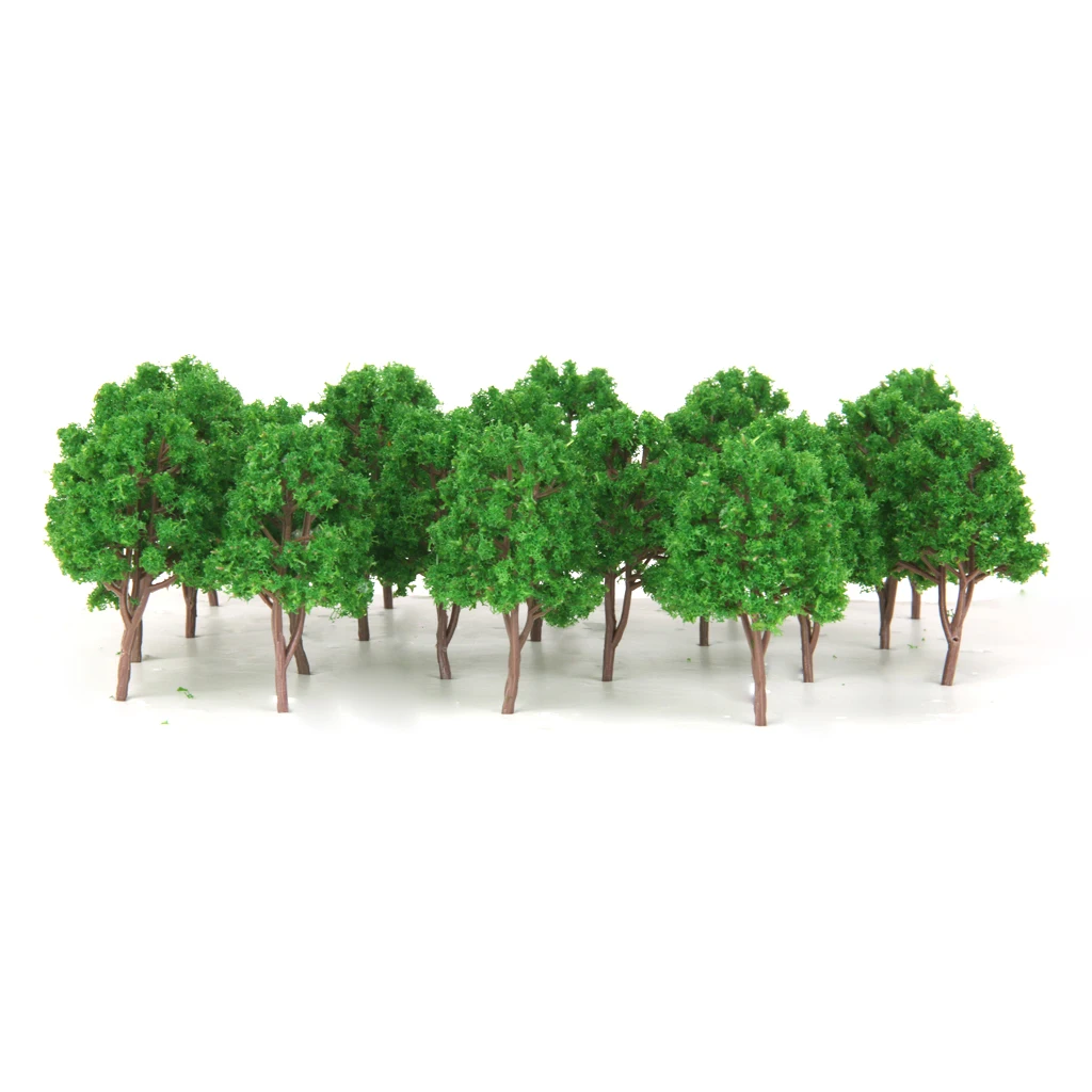 20 pièces modèles d'arbres Train paysage N échelle 1/150 en plastique modèle Architectural fournitures Kits de construction jouets pour les enfants