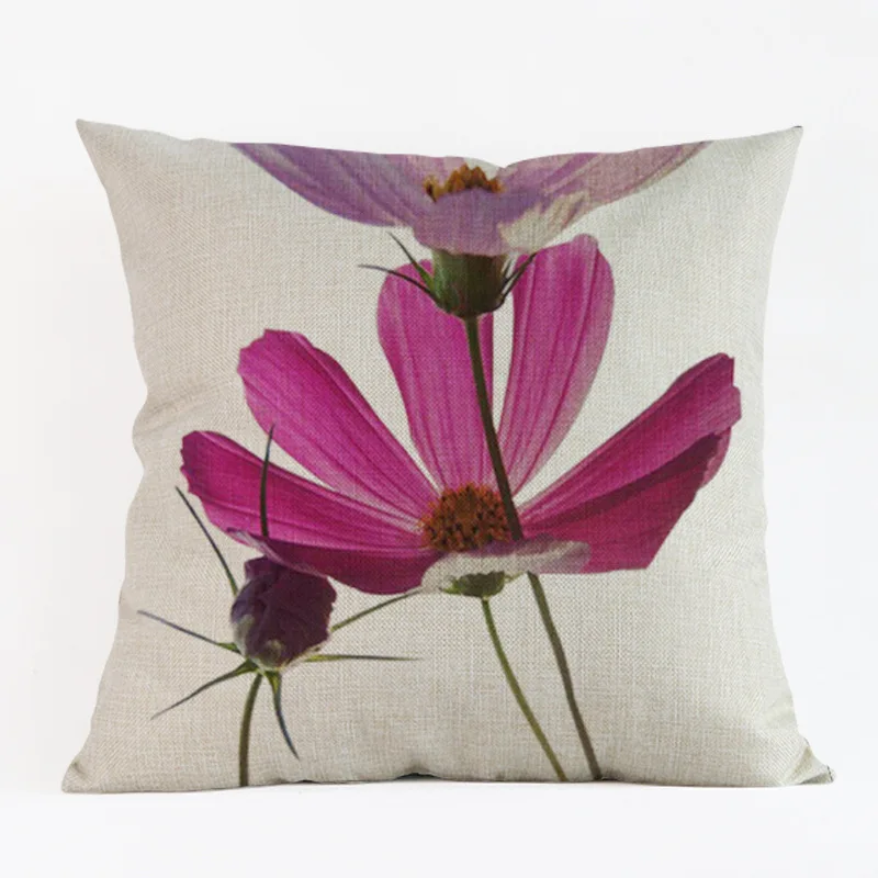The-pink-Daisy-pattern-linen-pillow-case-plant-flowers-small-pure-and-fresh-and-home-decoration
