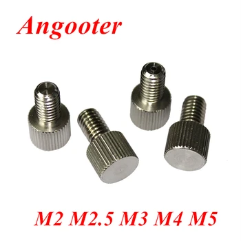 

M2 M2.5 M3 M4 M5 M6 Small Flat Head Thumb Screw Stainless steel Straight Knurled Manual Adjustment Knurling Twist Hand Screws