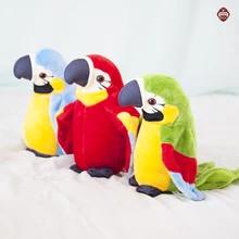 Говорящий назад попугай говорящий плюшевые игрушки электронные мягкие животные для детей девочек мальчиков детская диадема