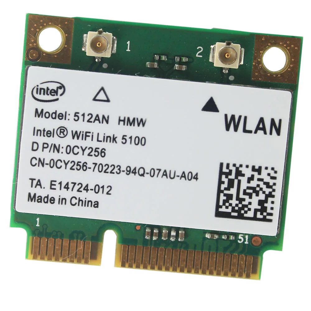 INTEL WiFi Link 5100 512AN_HMW A/G/N двухдиапазонный WiFi WLAN Половина мини PCIe карта 300 м