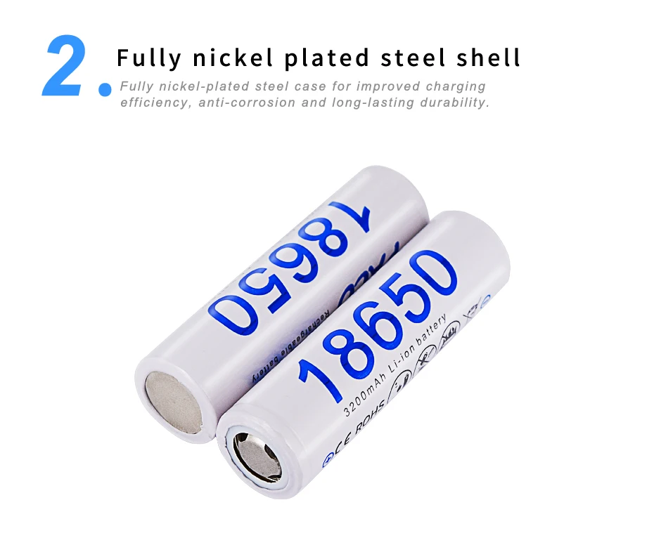 PALO 3200mAh 2-24pcs 18650 литиевая аккумуляторная батарея литий-ионные батареи для Panasonic фонарик электронные сигареты