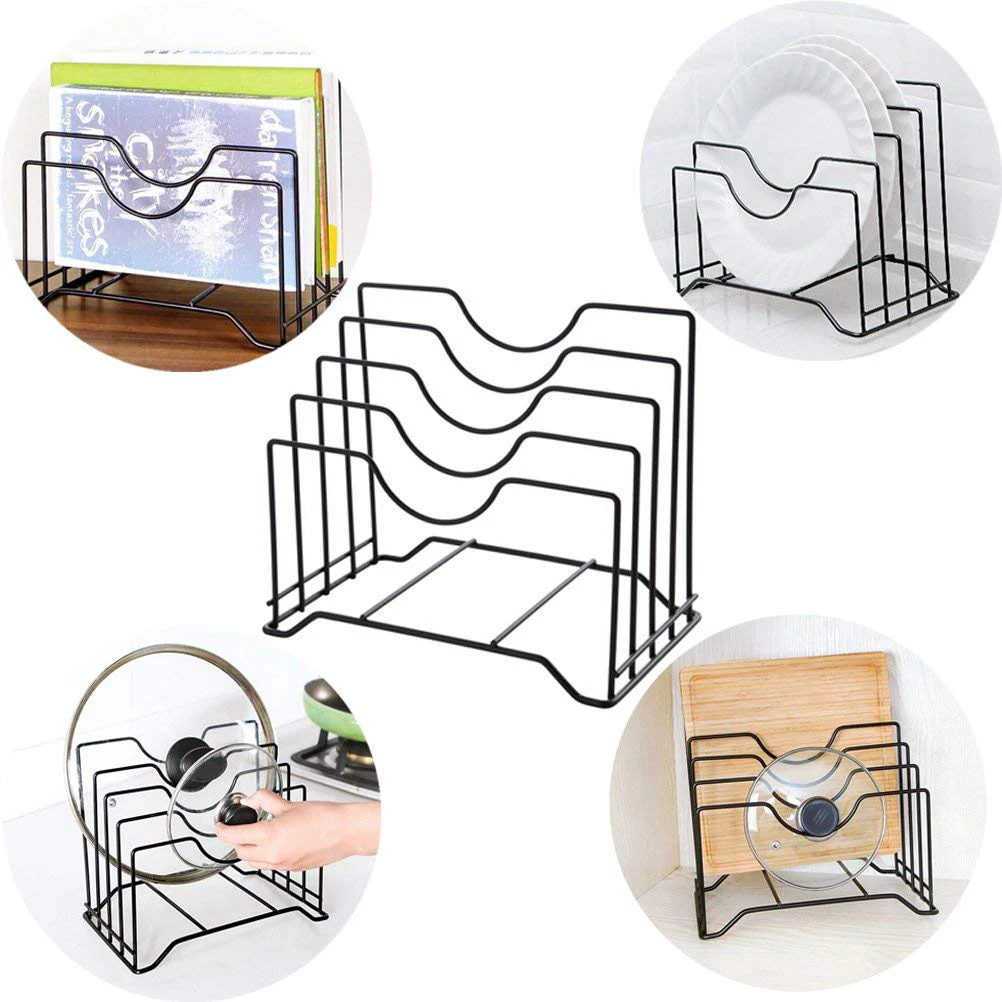

Pot Lid Holder Lid Organizer,Pot Lid Rack Storage,Pan Lid Cover Cabinet Pantry Holder Rack Organizer Multifunctional Kitchen C