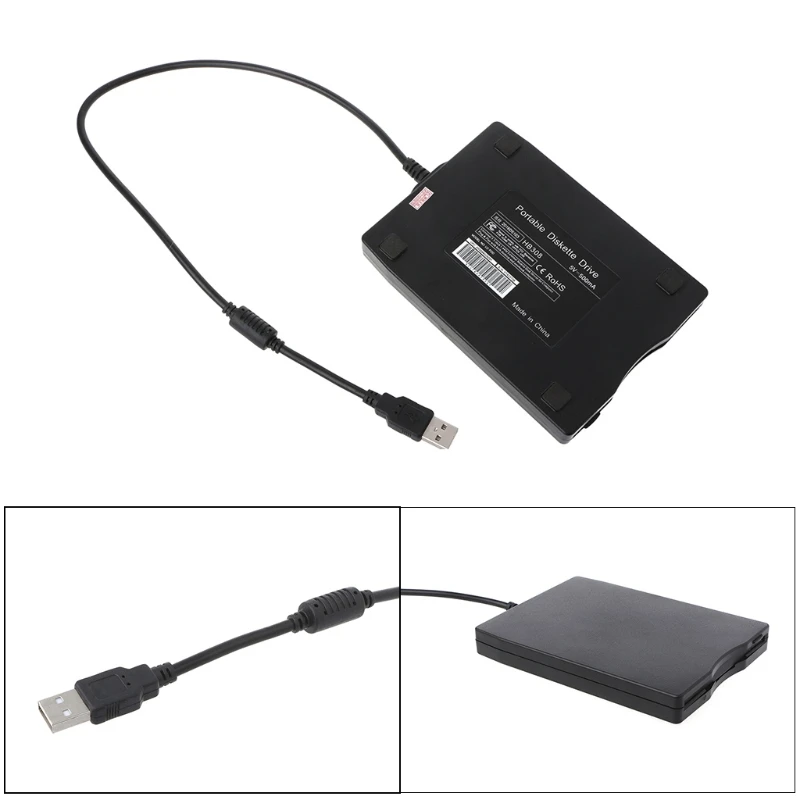 1 قطعة المحمولة قراءة الكتابة 3.5 بوصة USB الخارجية مرن محرك أقراص قرص FDD لأجهزة الكمبيوتر المحمول