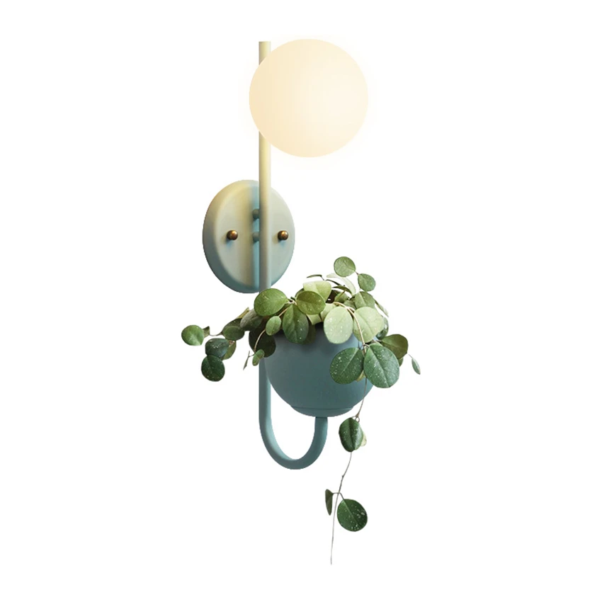 

Nordic flower potted LED E27 wall lamp kitchen restaurant bar wall lamp bedroom living room corridor decoration stair wall lamp