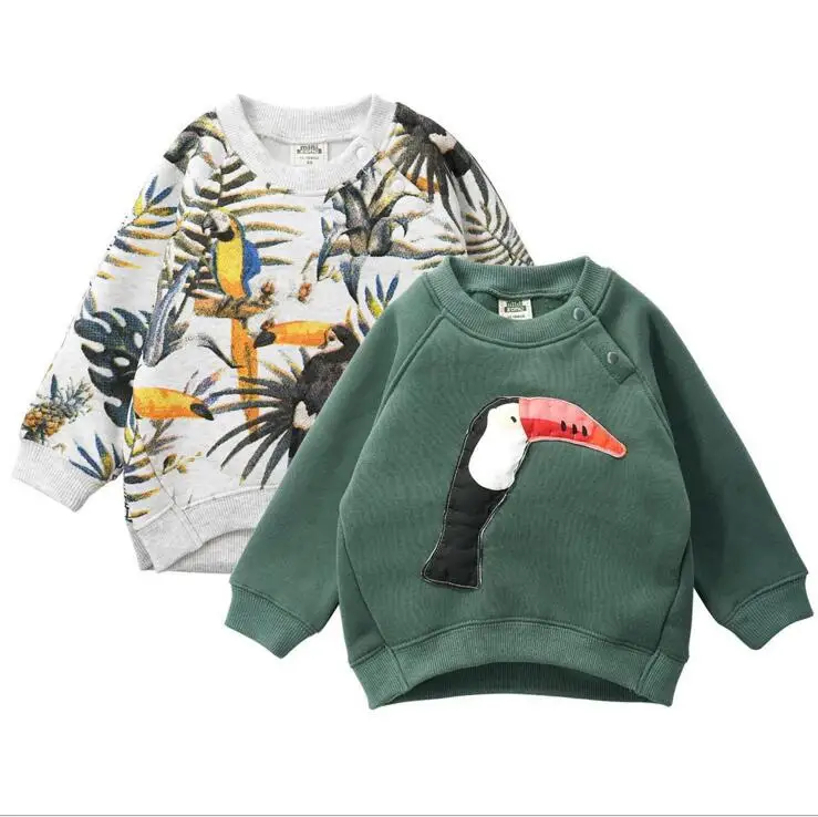 

2019 Children Girl Clothing Cartoon Sweater 2Pcs/Lot Girls Clothes Fleece Boys Two Piece Sweater Kids Streetwear Warm Clothes