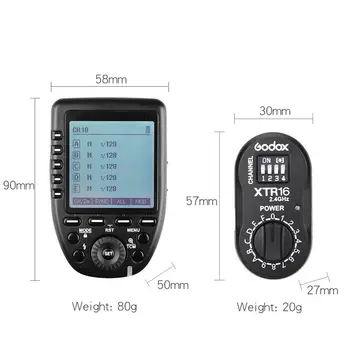 

Godox XPro-C 2.4G Wireless LCD Flash Trigger+3*XTR-16 Reveiver Set CD15