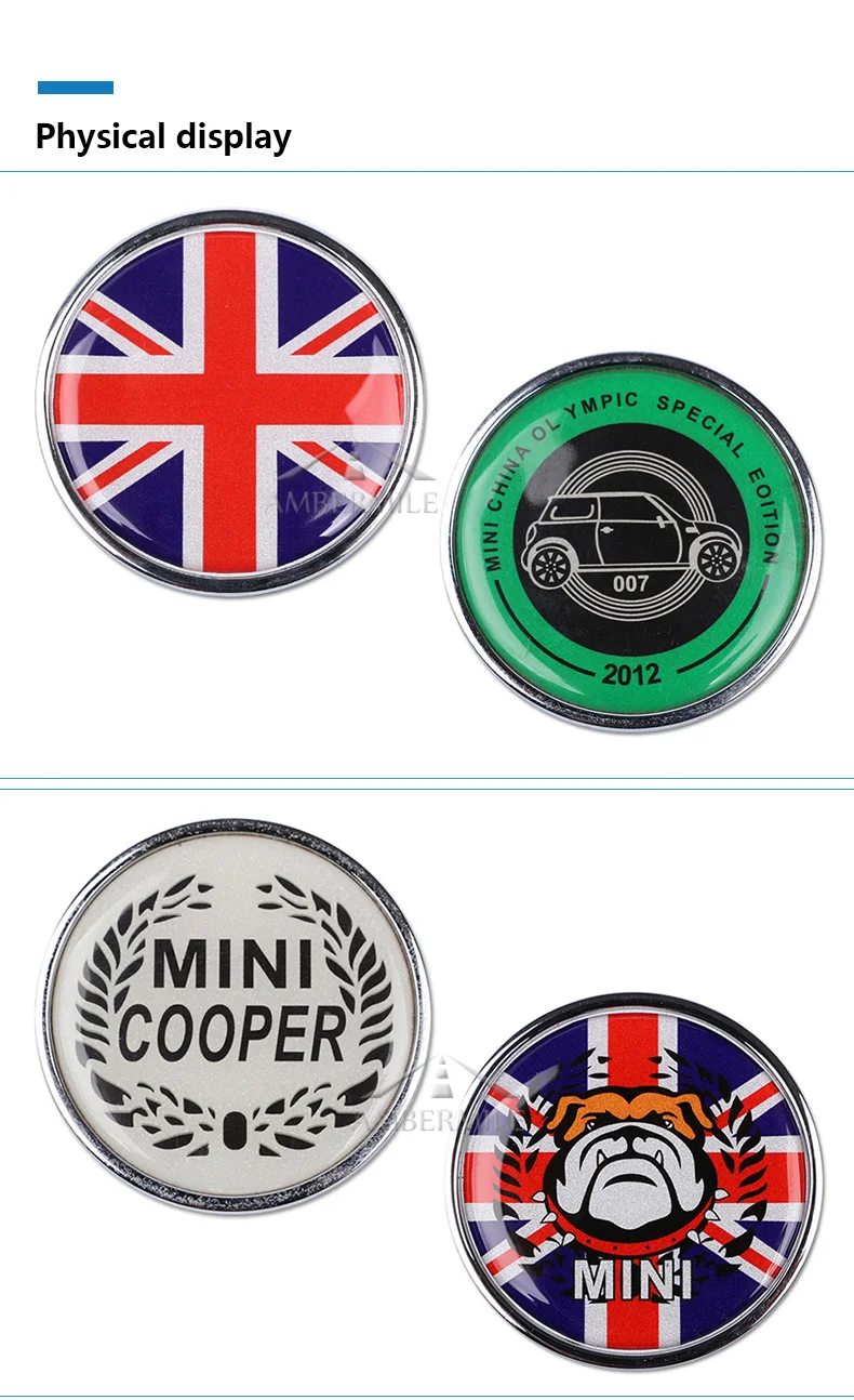 Car Front Grill Emblem Badge Metal Stickers for Mini Cooper Countryman R55 R56 R50 R53 R60 R61 F54 F55 F56 Car Styling (5)