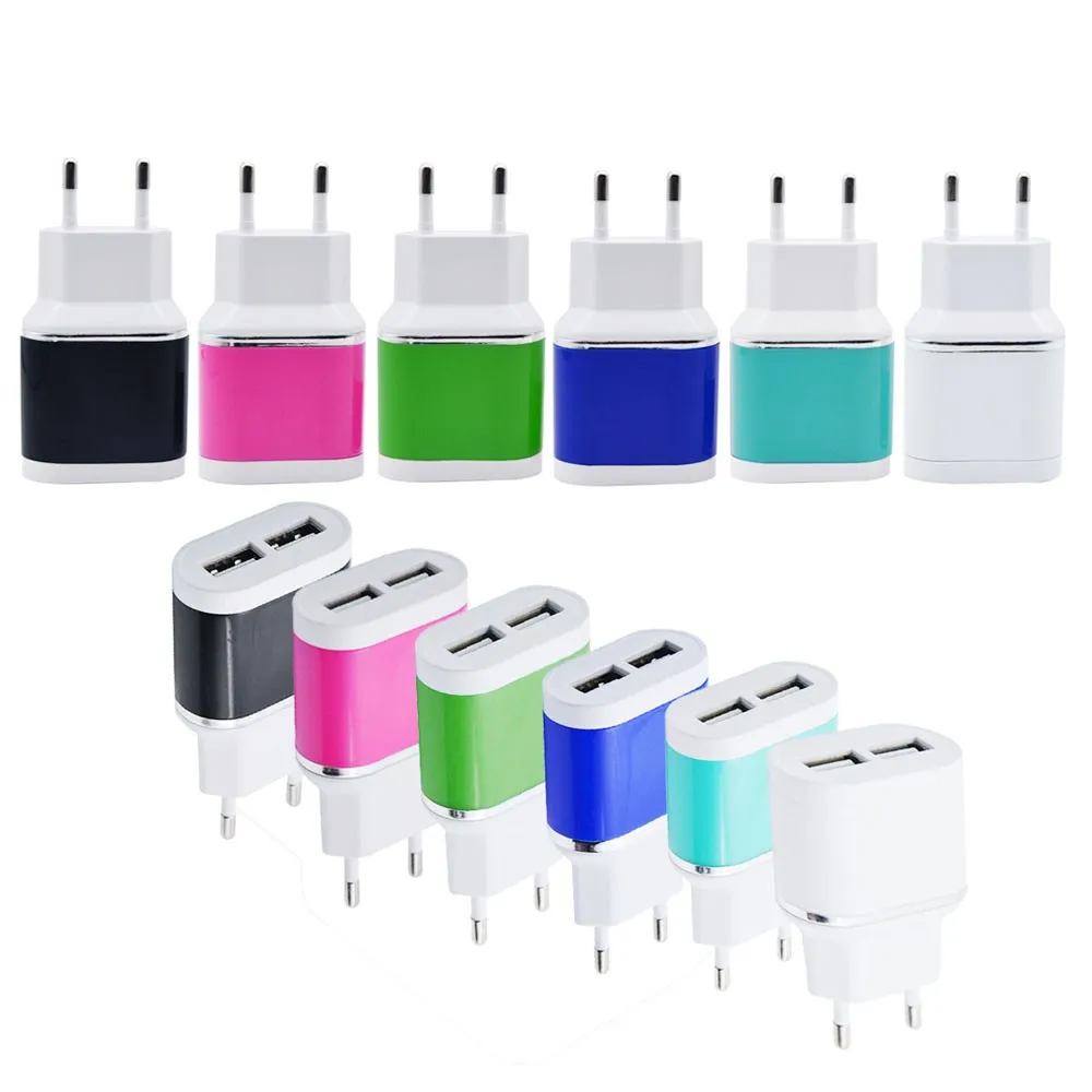 

Universal 5.1A 2 in 1 LED Dual USB Wall Charger Home Travel Adapter Fast Charging EU US Plug For iphone Samsung Xiaomi Huawei