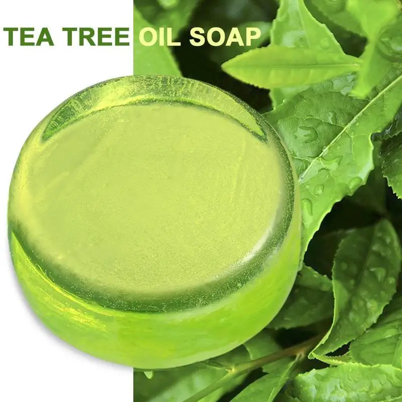 

Hand Soap Tea Tree Essential Oil Facial Cleansing Acne Treatment Moisturizing Blackhead Remover Anti-Aging Soap Oil Control