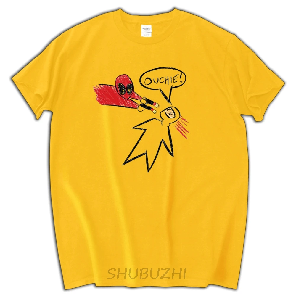 Ouchie T Shirt Deadpool Sketsa Gambar Francis Terinspirasi Fan