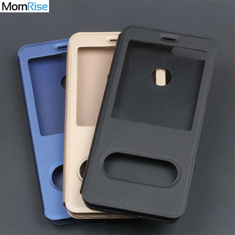 

Luxury PU Leather Smart Flip Cover For Huawei Honor 9 lite P Smart Case Stand Window Views For Honor 8 light Phone Cases Fundas