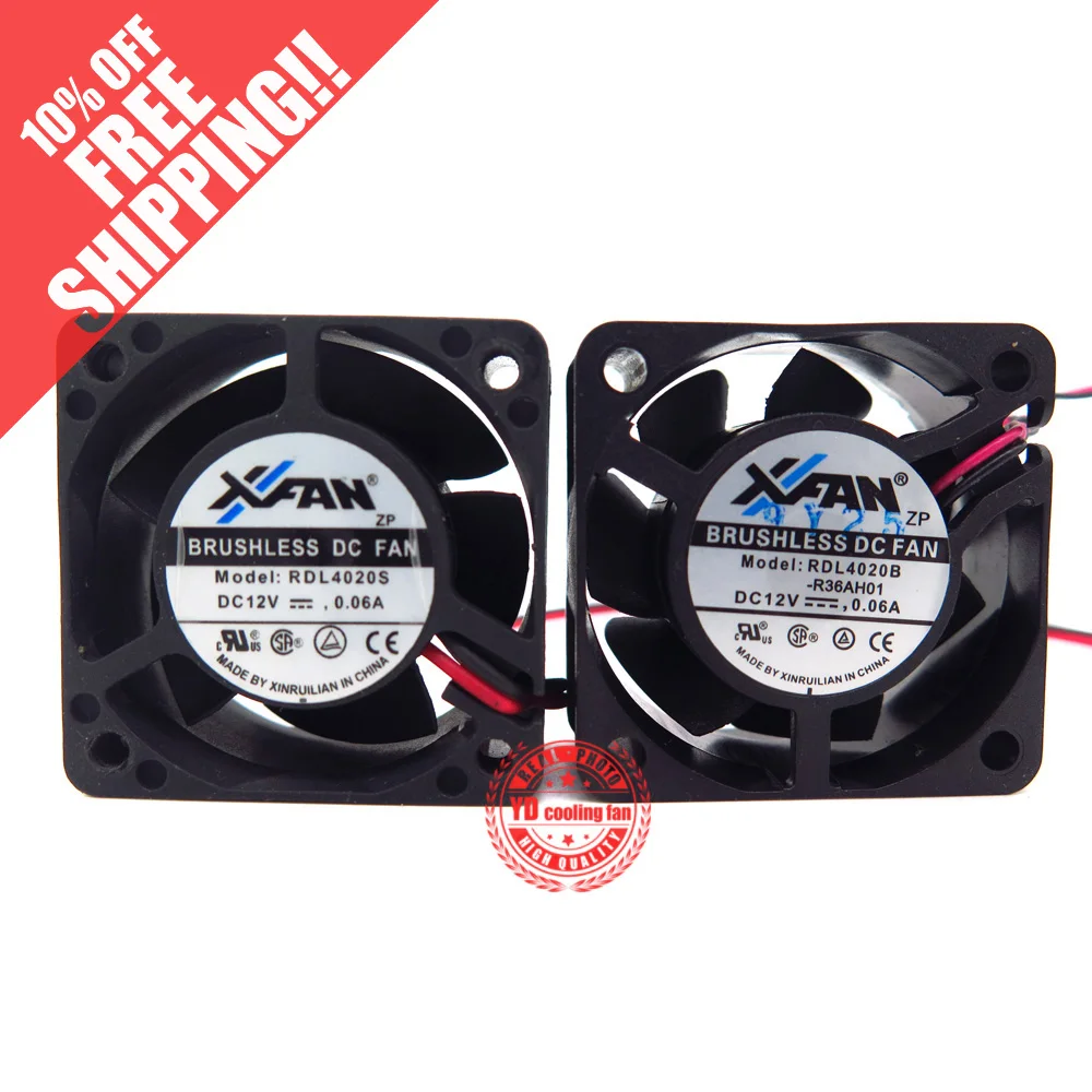 

Новый XINRUILIAN XFAN 4020 12 В RDL4020S RDL4020B 4 см охлаждающий вентилятор