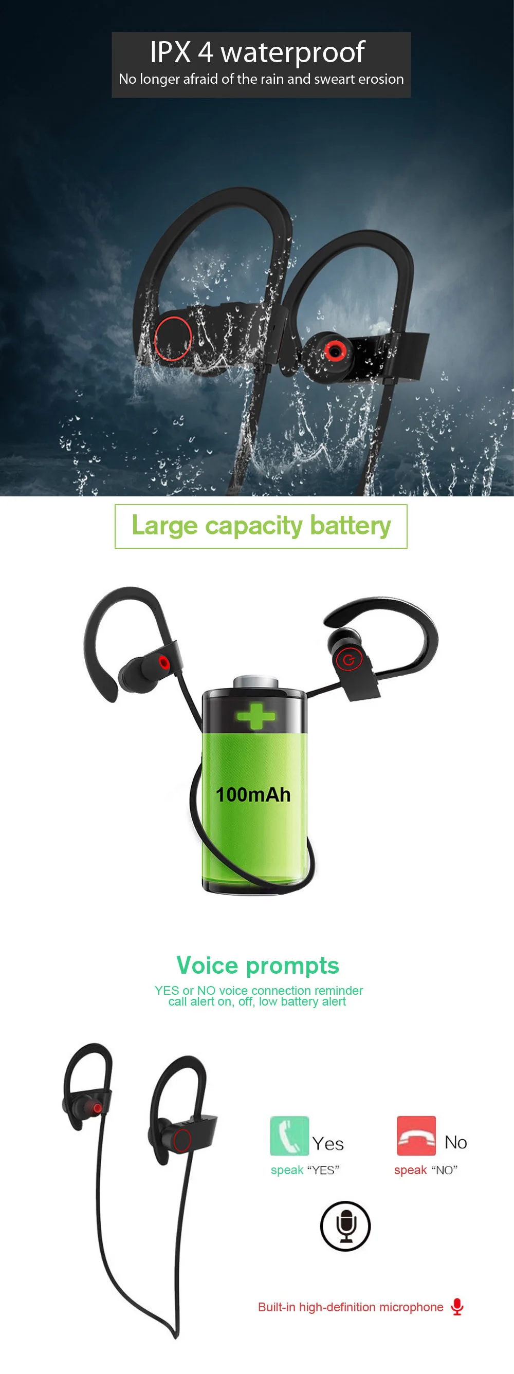 CBAOOO беспроводные Bluetooth наушники K8 спортивные наушники Setero гарнитура водонепроницаемые беспроводные наушники с микрофоном для телефона Xiaomi