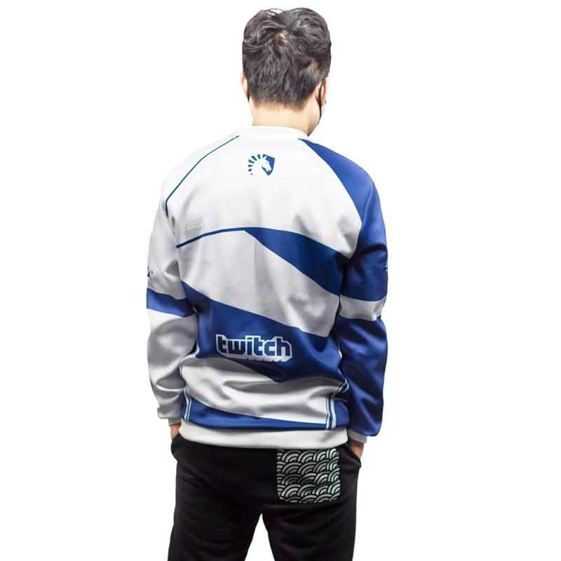Высокое качество, на заказ, ID Team Liquid, толстовки для мужчин, с круглым вырезом, с длинным рукавом, уличная одежда, повседневная, мужская толстовка с капюшоном