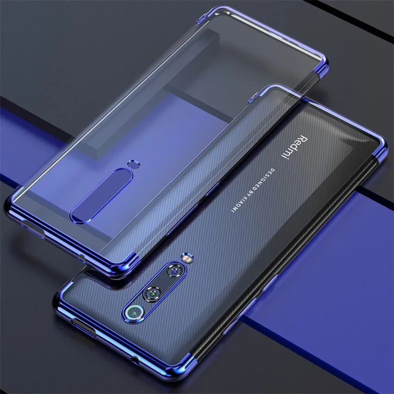 xiaomi leather case card Case For Xiaomi Mi 9T Cover Back Transparent Silicone TPU Plating Soft Ultra Thin Case For Xiaomi Mi 9Tpro xiaomi leather case case Cases For Xiaomi