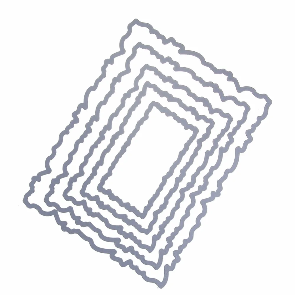  125*95m Rectangle Frame Metal Cutting Die Scrapbooking Embossing Stencil Card Cut Dies For DIY Invi - 4000002579058