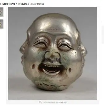 

Chinese Buddhism silver 4 Different Mood Maitreya Buddha Statue Tibetan Silver bronze factory outlets