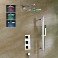 Doccia " Термостатический душ светодиодный душ с выдвижной стойкой набор