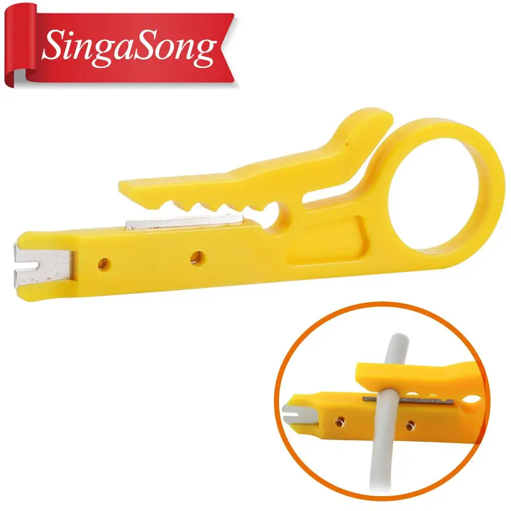 

Mini Portable Wire Stripper Knife Crimper Pliers Crimping Tool Cable Stripping Wire Cutter Multi Tools Cut Line Pocket Multitool