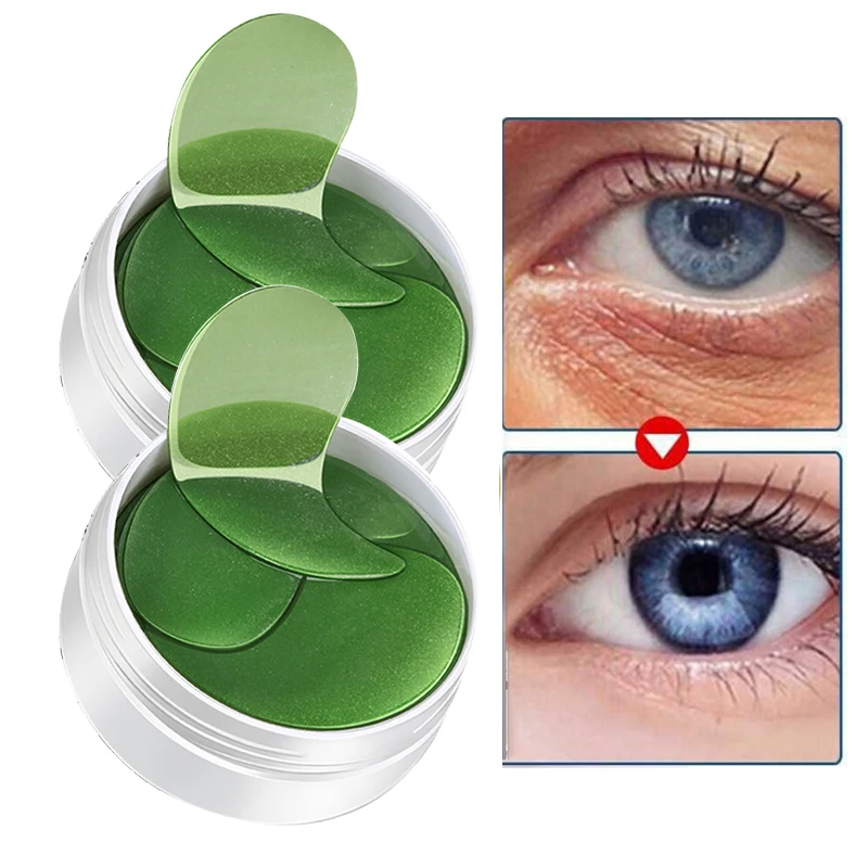 

60PCS Seaweed Crystal Collagen Eye Mask Gel Eye Patches for Eyes Care Sleep Masks Remover Dark Circles Anti Age Eye Bags Patch
