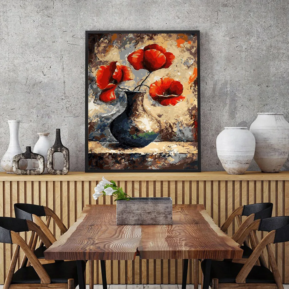 Aliexpress.com : Buy Flowers Paintings Oil Painting Wall Art Decor