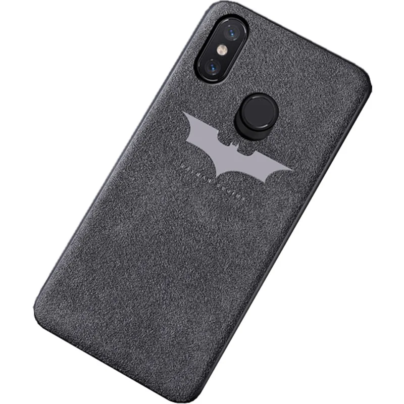 Противоскользящий кожаный меховой чехол для телефона Xiaomi mi 5 6 8 9 mix 2 3 2s max 3 redmi note 7 Marvel Batman чехол с логотипом автомобиля Мягкий край - Цвет: BATMAN